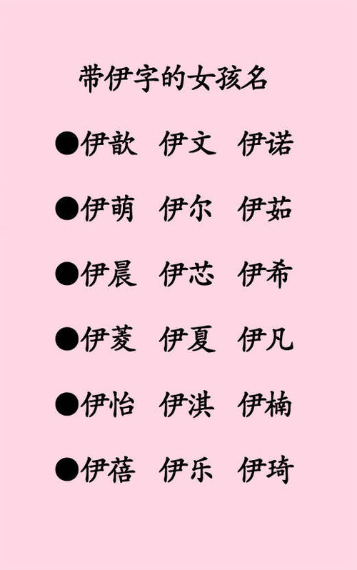 4、伊子的女孩叫什么名字？