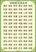 女孩英语名字大全取名-求一个好听的英文名&lt;女&gt;