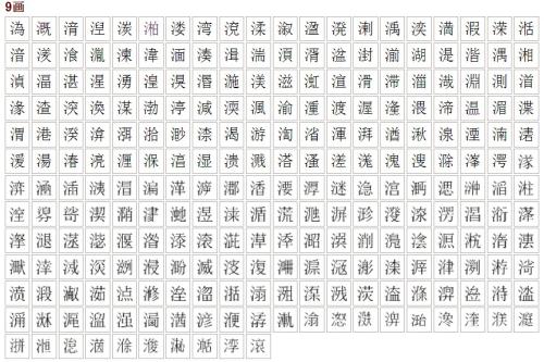 1、三点水是个好女孩的名字