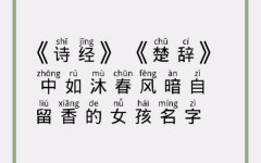 诗经楚辞里适合女孩的名字-《诗经》中有哪些寓意好的女孩名字
