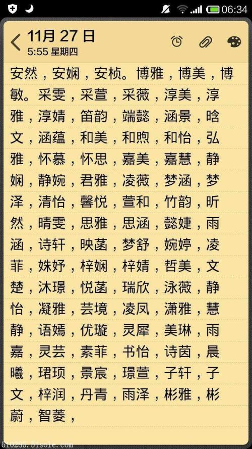 1、一年中最适合女孩的名字。鼠年出生的女婴。