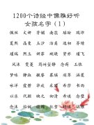 诗经里面适合女孩取名的-《诗经》中的女孩名字有哪些？