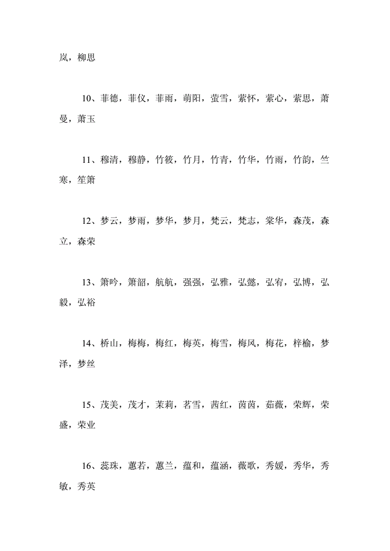 1.木字旁女孩的名字寓意好